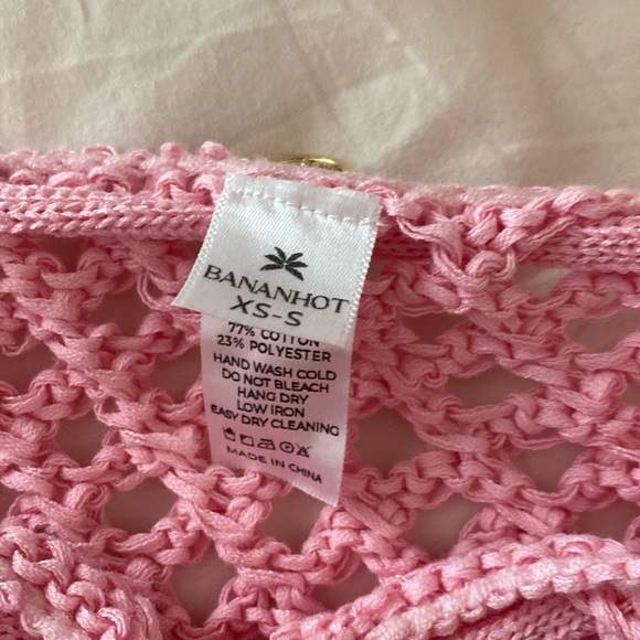 Bananhot pink crochet maxi skirt from retrofete xs/s new - Picture 2 of 4